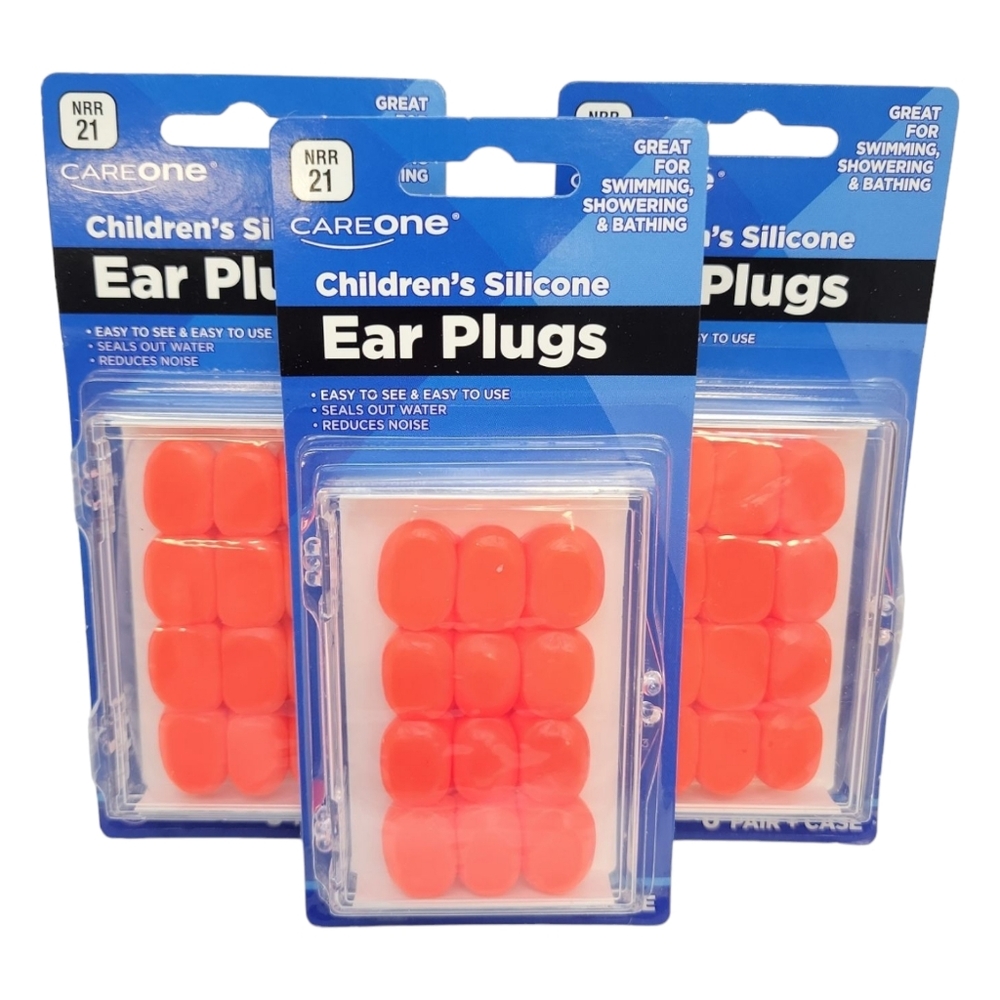 18 Pair CareOne Children's Silicone Moldable Ear Plugs, Noise Reducing Swim Bath
